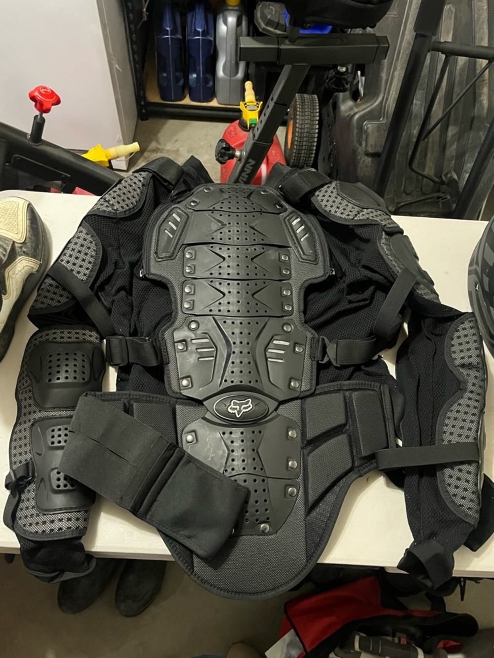 Fox Black and Gray Motorcycle Body Armor Jacket